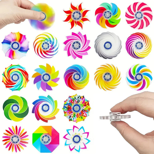 5/10/20pcs Mini Rainbow Fidget Spinner Sensory Stress Relief Toys Atypical Journey Store