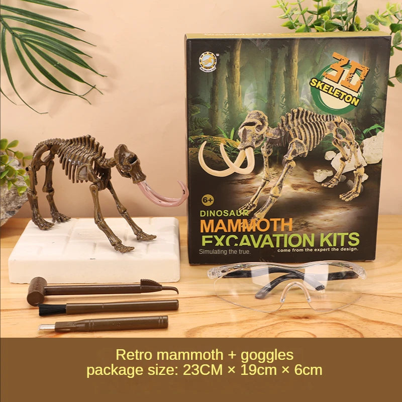 Jurassic World Kids Dinosaur Toy DIY Fossil Archaeology Excavation Kit Skeletons Dig Stem Science Educational Toys for Children Atypical Journey Store