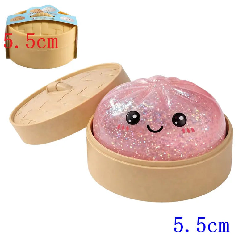 5.5/8.5cm Stress 1-12Pcs Dumpling Squash Toy Dampaline Squishy with Box Dumplings Sensory Squeeze Toy for  Relief Gift Birthday Atypical Journey Store