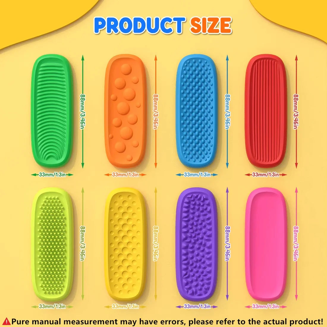 Silicone Sensory Strip Fidget Toys Kids Autism Decompression Calming Fidgeting Toy Adults Stress Desk Anxiety Relief Sensory Toy Atypical Journey Store