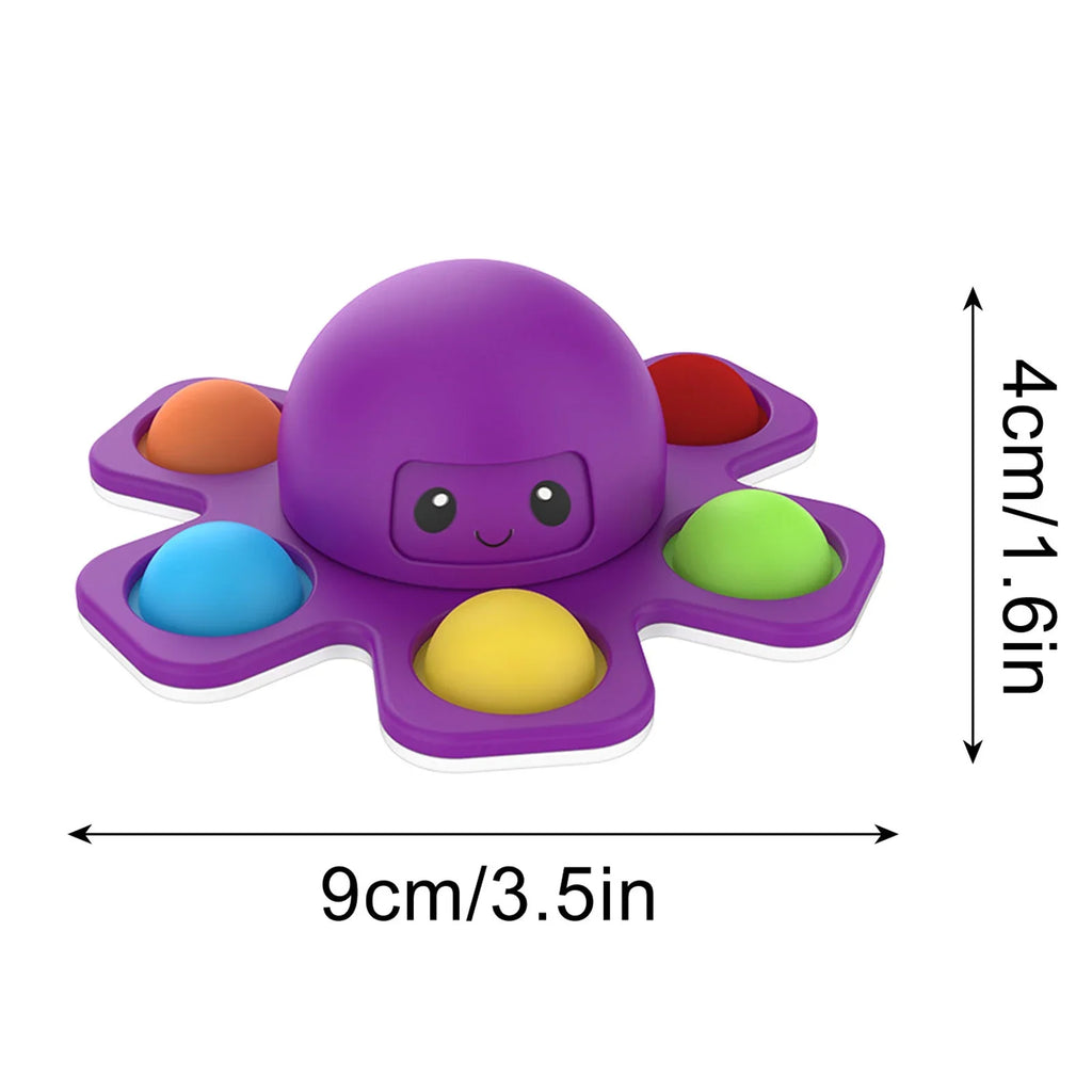 1PCS New Anti Stress Push Bubble Fidget Spinner Face-Changing Sensory Toy Push popete Spiner Stress Relief Fidget Toys For Kids Atypical Journey Store