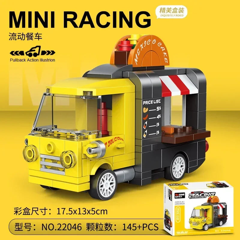 Racing Car Bus Engineering Vehicle Ambulance Pull Back Model Building Blocks Brick Toys Children Boys Compatible With Lego Atypical Journey Store