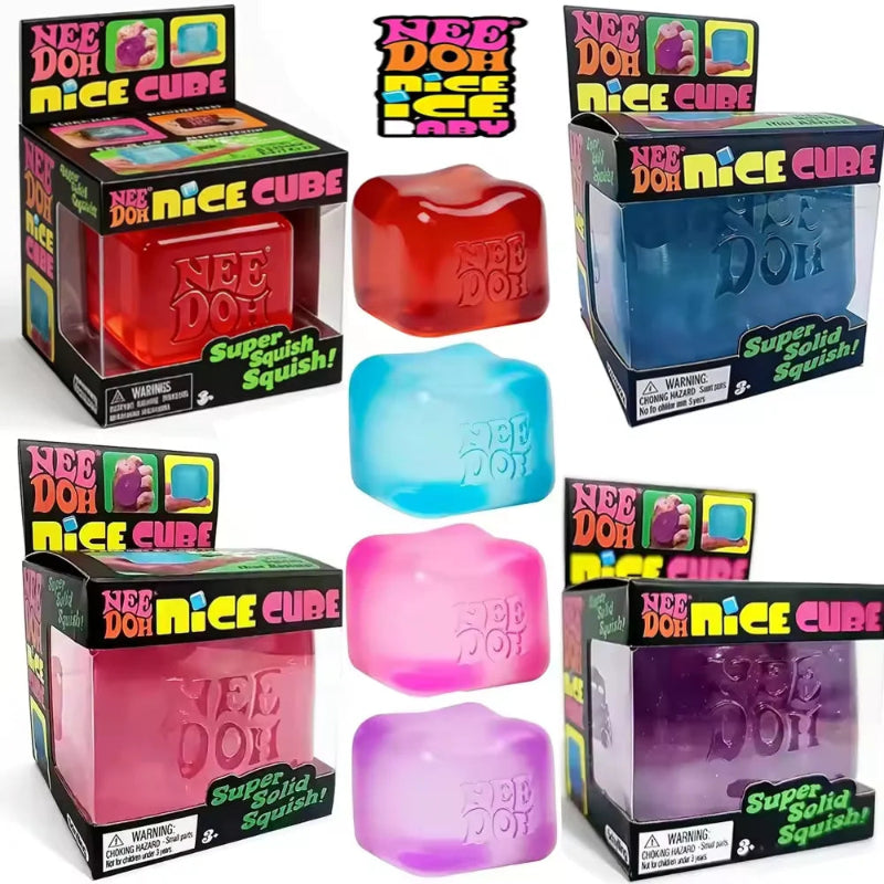 Schylling NeeDoh Nice Cube Sensory Squeeze Toy with Super Solid Squish Stress Relief Anxiety Sensory Tool Stress Reliever Toys Atypical Journey Store