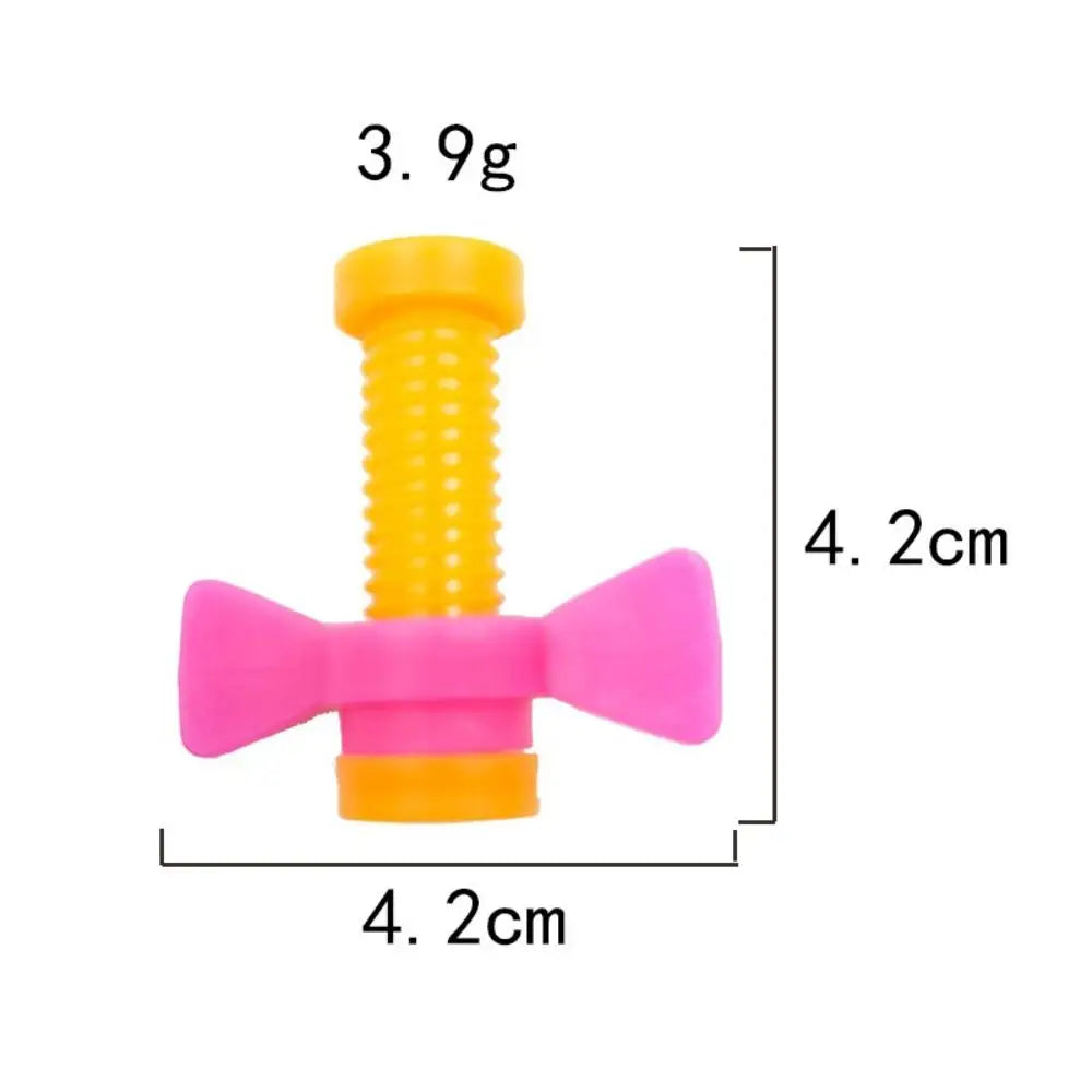 4pcs/set ABS Rotating Screw Colorful Focus Tool Pencil Cases Random Color Anxiety Relief Push Fidget Pencil Toppers Atypical Journey Store