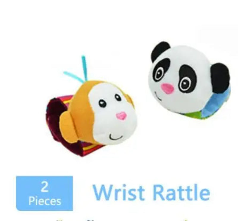 Newborn Cartoon Plush Socks Wrist Strap Rattles Baby Toys 0-36 Months Atypical Journey Store