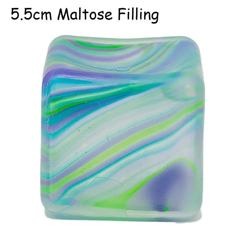 Nice Cube Rainbow Marbled Sensory Toy Maltose Stuffed Slow Rising Anxiety Relief Hand Exercise Ball ADHD Autism for Adults Gift Atypical Journey Store