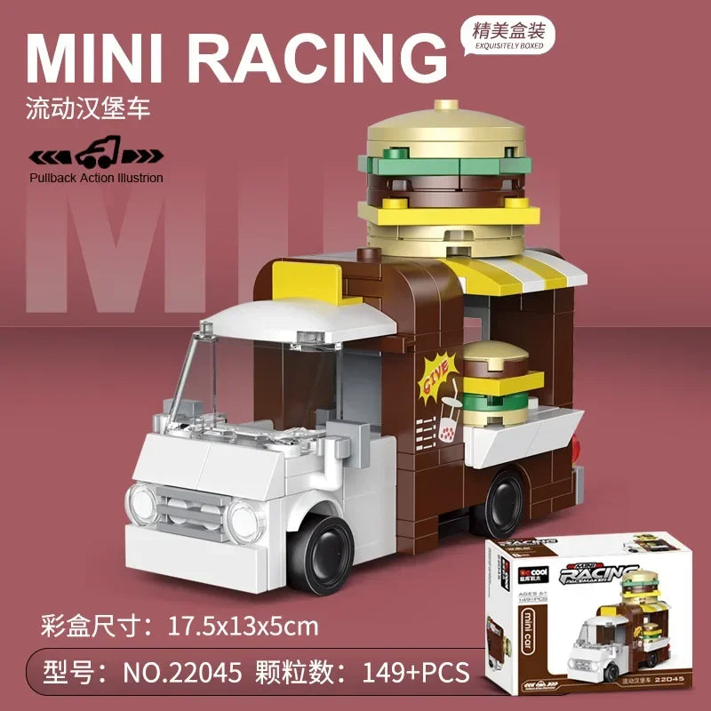 Racing Car Bus Engineering Vehicle Ambulance Pull Back Model Building Blocks Brick Toys Children Boys Compatible With Lego Atypical Journey Store