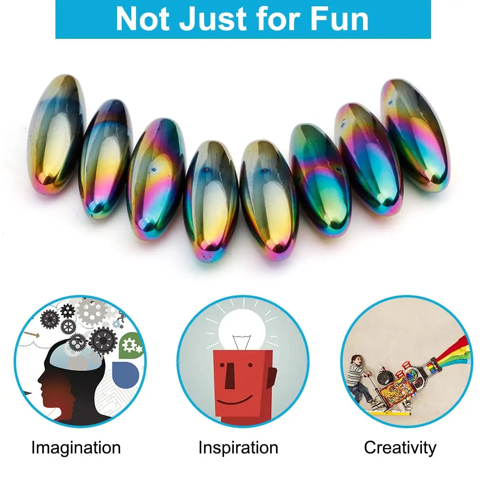 EDC Fidget Toys Oval Magnet Balls,Magnetic Bead Fidgeting Toy for Adult ADHD Autism Fridge Rattle Snake Magnets Sticker Anxiety Atypical Journey Store