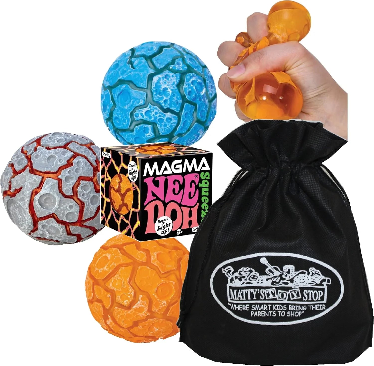 New Product NeeDoh Glitter Magma Ball Crunch Crunch Stress Relief Toy Squeeze Toy Nice Cube Sensory Toy for Adults gifts Atypical Journey Store