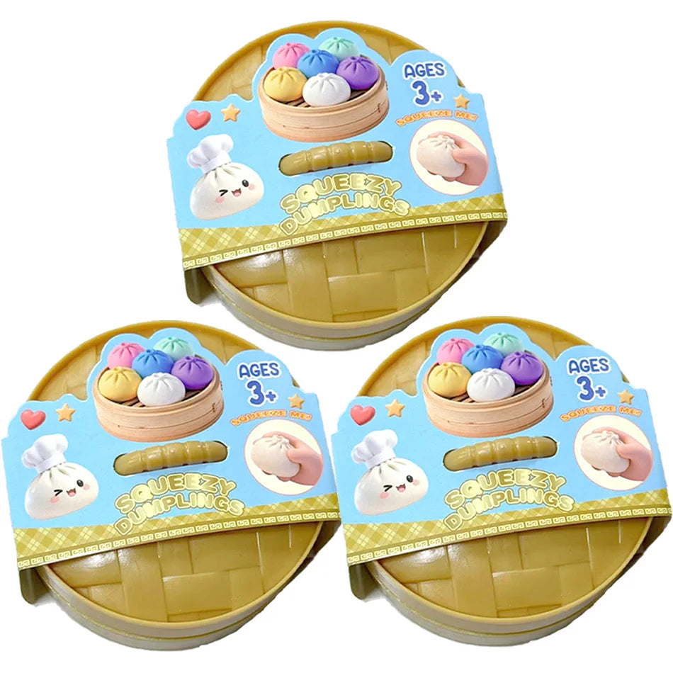 New 1-12pcs Glitter Dumpling Glitter Dumpling Squishy with Box Dumplings Sensory Squeeze Toy for Stress Relief Toys Atypical Journey Store