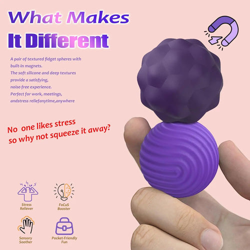 2-8 PCS Magnetic Toy Silicone Magnetic Ball Fidgeting Toy Stress Relief Fingertip Activity Small Decoration Toys Miniature Model Atypical Journey Store