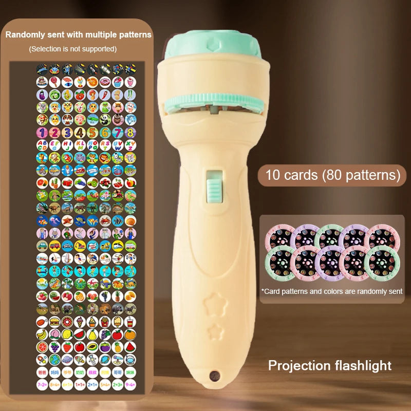 Educational Projector Flashlight Toy for Kids - Luminous Cartoon Patterns for Early Learning and Development Atypical Journey Store