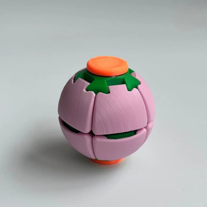 3D Printed Fidget Spinner Ball Press & Spin Stress Relief Toy Squeeze Deformable Fingertip Gyro Mini Portable Anxiety Relief Toy Atypical Journey Store