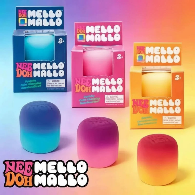 New Needoh Mello Mallo Uv Light Reactive Squish Toy Marshmallow Texture Slow Rising Squeeze Fidget Toy Sunlight Color Change Atypical Journey Store