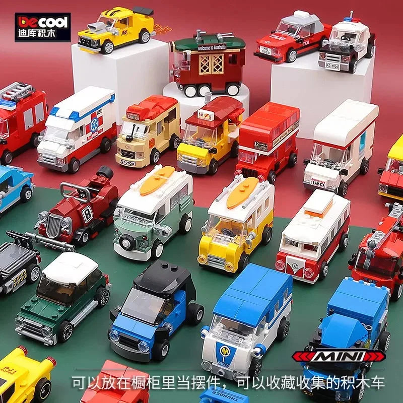 Racing Car Bus Engineering Vehicle Ambulance Pull Back Model Building Blocks Brick Toys Children Boys Compatible With Lego Atypical Journey Store