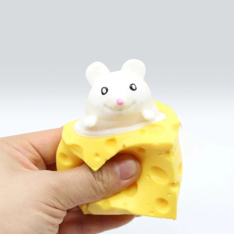 Cheese Mouse Stress Ball Toy - Decompression Squeeze Mice Fidget for Adults & Kids, Sensory Play Gift Atypical Journey Store