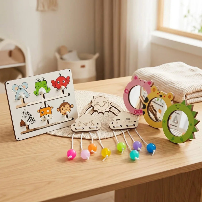 DIY Montessori Busy Board Accessories, Wooden Sensory Educational Toy, Fine Motor Skills & Cognitive Training Learning Toy for K Atypical Journey Store