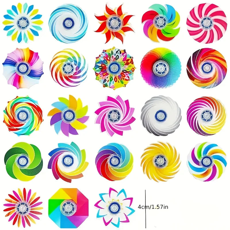 5/10/20pcs Mini Rainbow Fidget Spinner Sensory Stress Relief Toys Atypical Journey Store