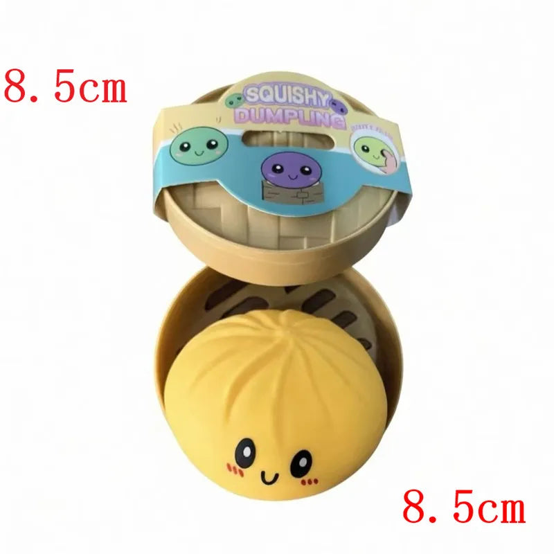 5.5/8.5cm Stress 1-12Pcs Dumpling Squash Toy Dampaline Squishy with Box Dumplings Sensory Squeeze Toy for  Relief Gift Birthday Atypical Journey Store
