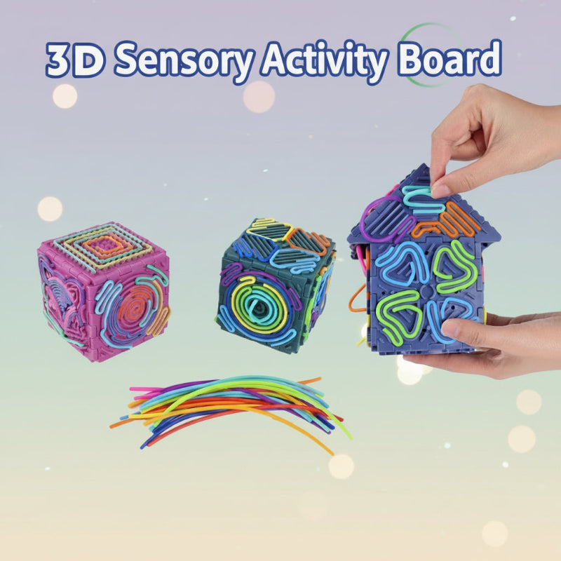 3D Silicone Decompression Board Decompression Diy Puzzle House Cube Three-Dimensional Sensory Children's Toy Atypical Journey Store