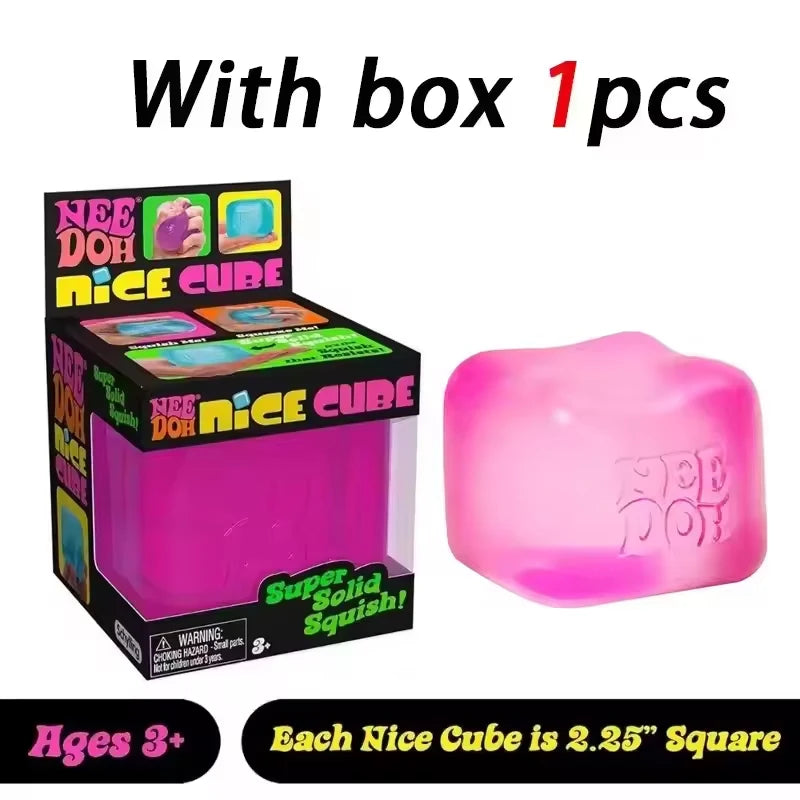 Schylling NeeDoh Nice Cube Sensory Squeeze Toy with Super Solid Squish Stress Relief Anxiety Sensory Tool Stress Reliever Toys Atypical Journey Store