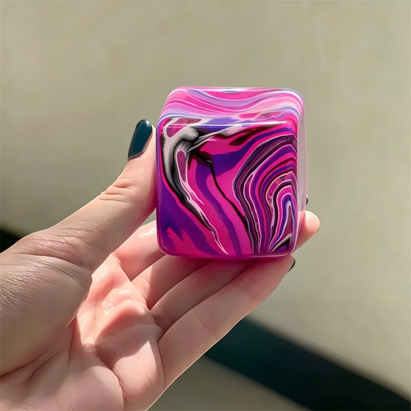 Nice Cube Rainbow Marbled Sensory Toy Maltose Stuffed Slow Rising Anxiety Relief Hand Exercise Ball ADHD Autism for Adults Gift Atypical Journey Store