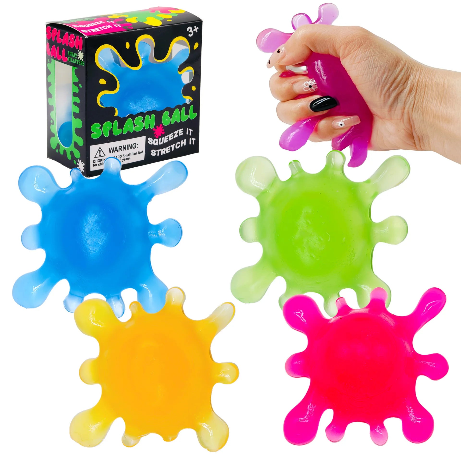 Schylling Needoh Splash Ball Sensory Fidget Cube Stress Relief Squishy Cube AntiAnxiety Squeeze Object For Focus ADHD Population Atypical Journey Store