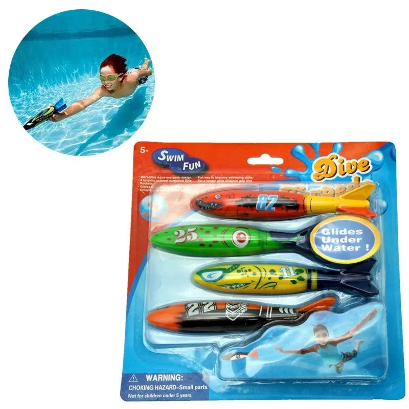 Summer Torpedo Rocket Toy for Pool Diving Games - Fun Water Activity for Kids Atypical Journey Store
