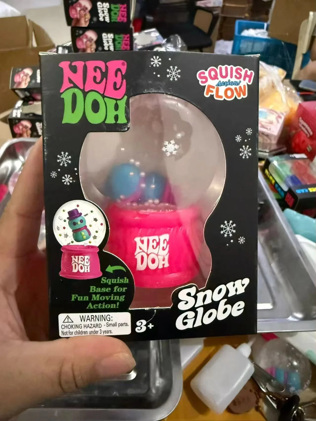NeeDoh Squish Flow Snow Globe Crunch Crunch Stress Relief Toy Squeeze Toy Nice Cube Sensory Toy for Adults Gifts Atypical Journey Store