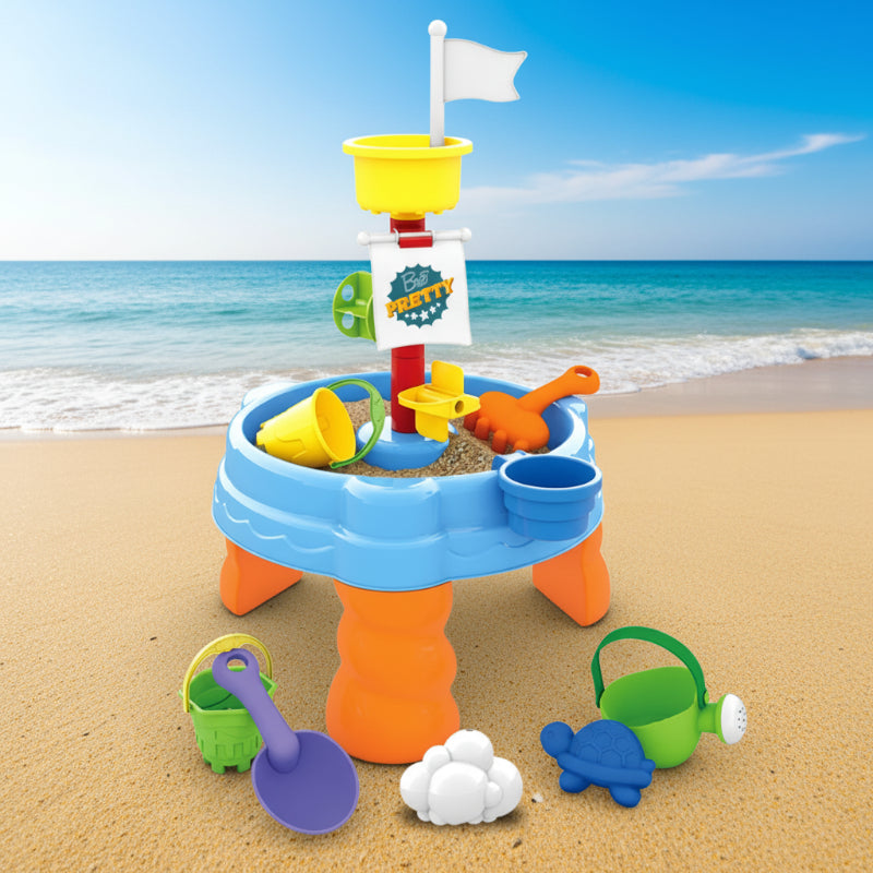 Sand and Water Play Table for Indoor and Outdoor Use - Beach and Sand Tool Set for Creative Play Atypical Journey Store