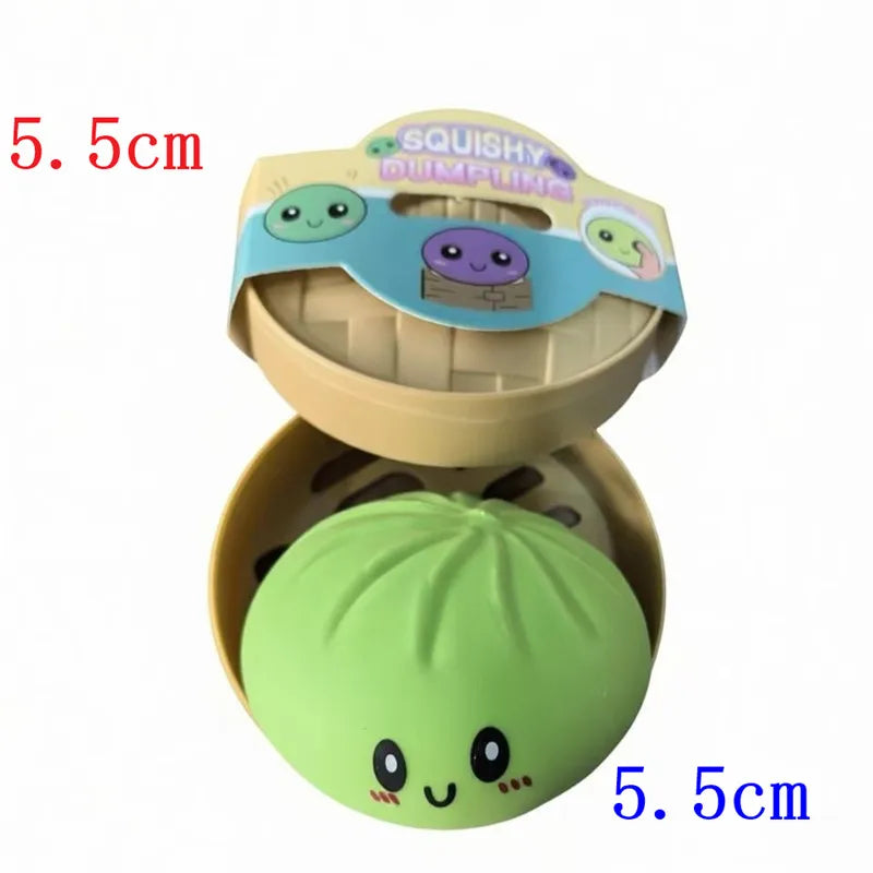 5.5/8.5cm Stress 1-12Pcs Dumpling Squash Toy Dampaline Squishy with Box Dumplings Sensory Squeeze Toy for  Relief Gift Birthday Atypical Journey Store