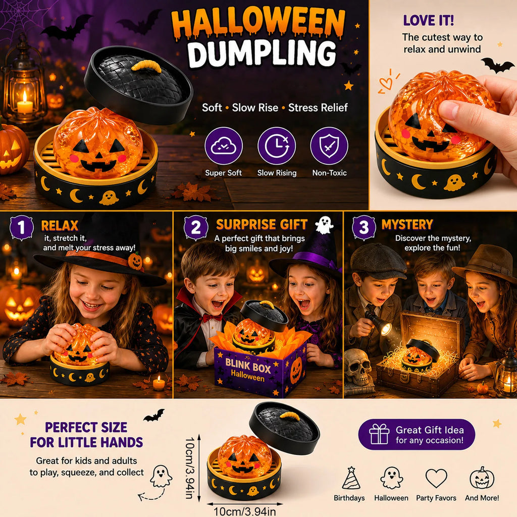 5.5cm Halloween ghost pinch music creative new squeeze decompression toy pinch decompression gift box set
