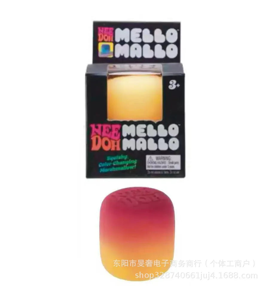 New Needoh Mello Mallo Uv Light Reactive Squish Toy Marshmallow Texture Slow Rising Squeeze Fidget Toy Sunlight Color Change Atypical Journey Store