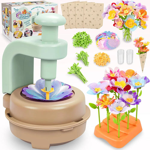 Fabric Flower Bouquets Toys DIY Craft Kits Kids-Flowers Market Toy Build Flower Bouquet Toddler Girl Educational Activity Gifts Atypical Journey Store