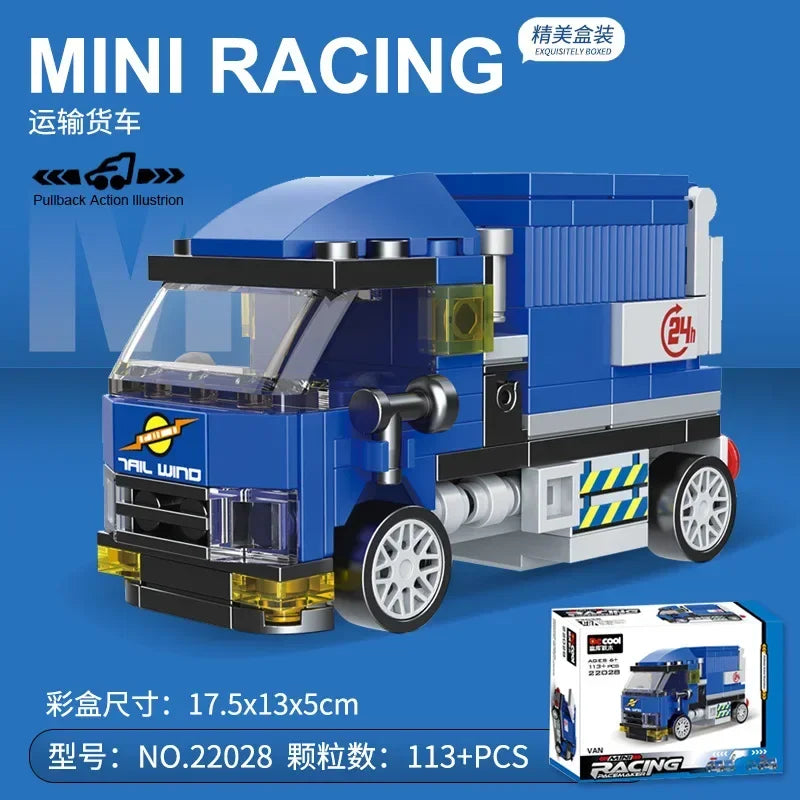 Racing Car Bus Engineering Vehicle Ambulance Pull Back Model Building Blocks Brick Toys Children Boys Compatible With Lego Atypical Journey Store