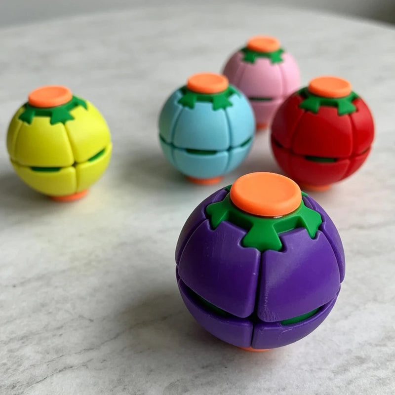 3D Printed Fidget Spinner Ball Press & Spin Stress Relief Toy Squeeze Deformable Fingertip Gyro Mini Portable Anxiety Relief Toy Atypical Journey Store