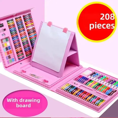 208-piece watercolor pen set with easel for primary school children and kindergarteners