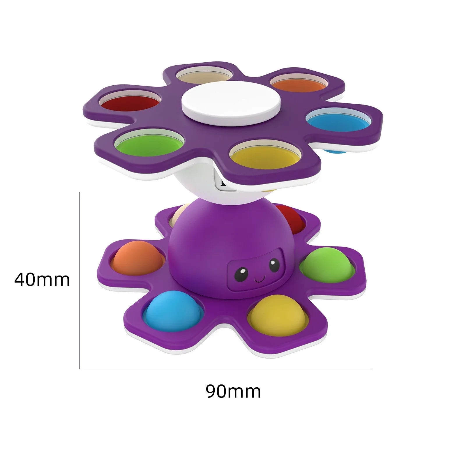 1PCS New Anti Stress Push Bubble Fidget Spinner Face-Changing Sensory Toy Push popete Spiner Stress Relief Fidget Toys For Kids Atypical Journey Store