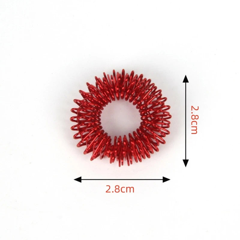 12pcs Acupressure Fidget Rings Set for Stress Relief and Sensory Stimulation - Finger Massager Toys for Teens and Adults Atypical Journey Store