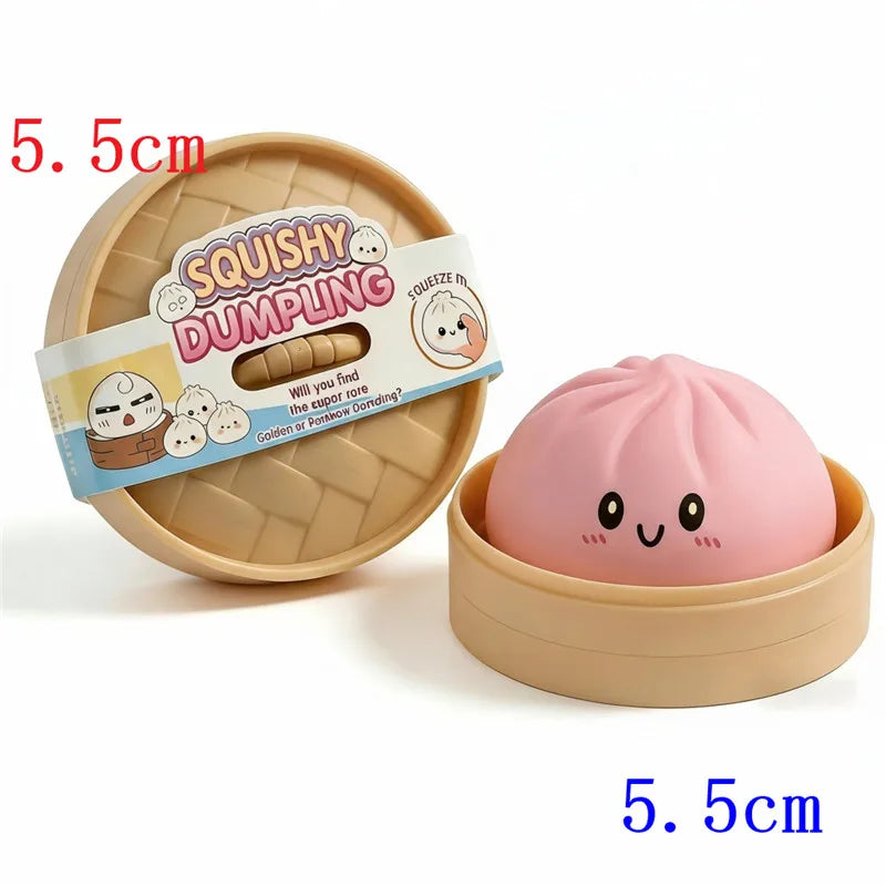 5.5/8.5cm Stress 1-12Pcs Dumpling Squash Toy Dampaline Squishy with Box Dumplings Sensory Squeeze Toy for  Relief Gift Birthday Atypical Journey Store