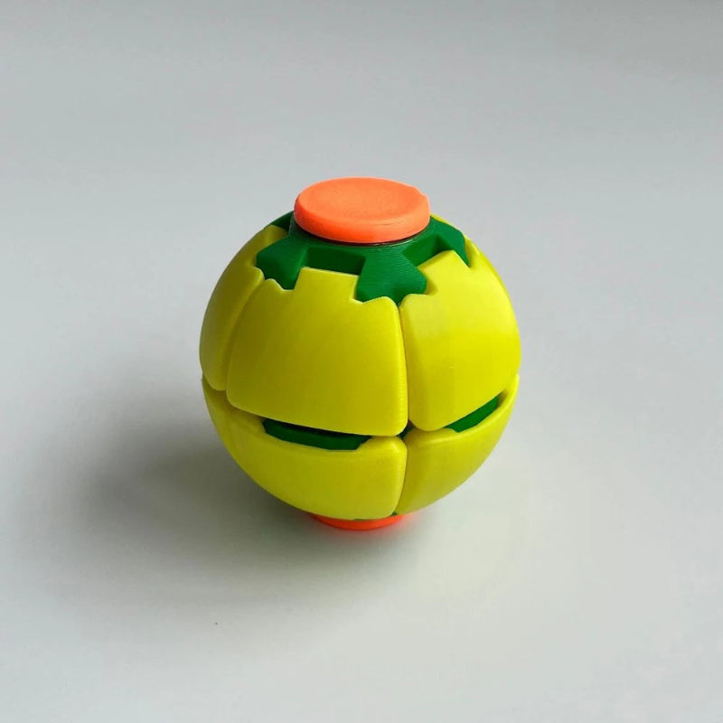 3D Printed Fidget Spinner Ball Press & Spin Stress Relief Toy Squeeze Deformable Fingertip Gyro Mini Portable Anxiety Relief Toy Atypical Journey Store