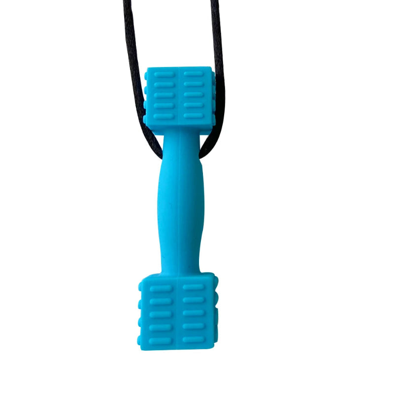 1/6Pcs Sensory Chew Necklaces Dumbbell shape Chewable Silicone Necklaces for Kids with Autism, ADHD Special Oral Motor Need Atypical Journey Store