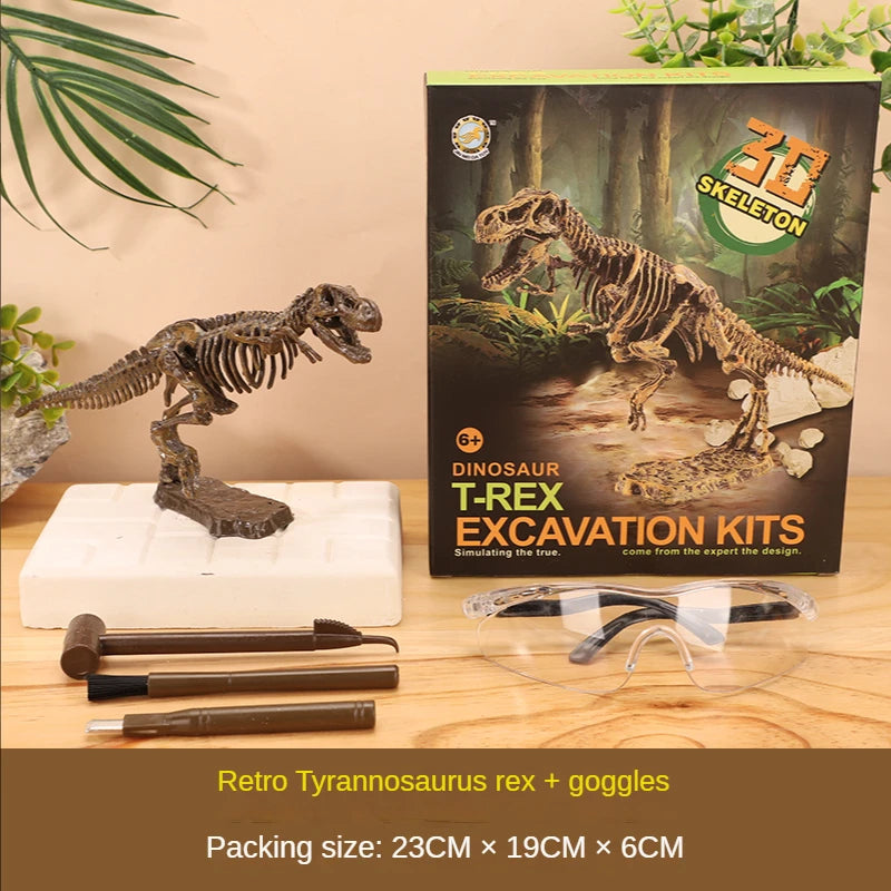 Jurassic World Kids Dinosaur Toy DIY Fossil Archaeology Excavation Kit Skeletons Dig Stem Science Educational Toys for Children Atypical Journey Store