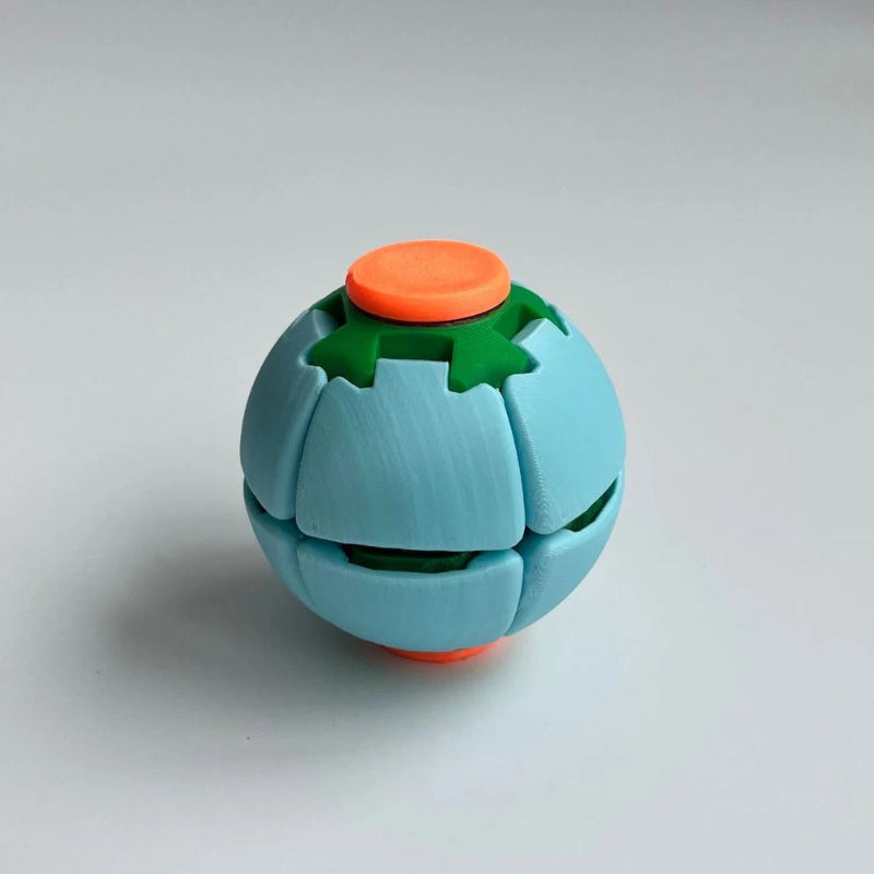 3D Printed Fidget Spinner Ball Press & Spin Stress Relief Toy Squeeze Deformable Fingertip Gyro Mini Portable Anxiety Relief Toy Atypical Journey Store