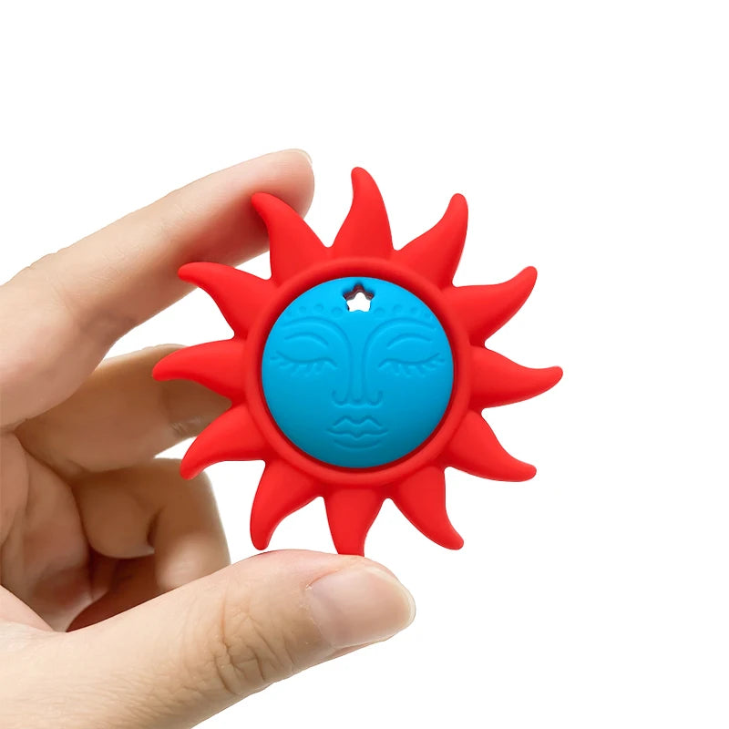 New Creative Sun Goddess Silicone Necklace for Children Fashion Chewable Teether Necklaces Girls Series Jewelry Gift Atypical Journey Store