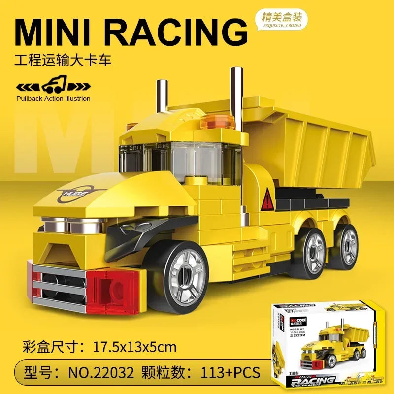 Racing Car Bus Engineering Vehicle Ambulance Pull Back Model Building Blocks Brick Toys Children Boys Compatible With Lego Atypical Journey Store