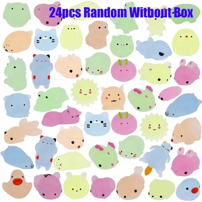 Squishy Kawaii Glow in The Dark Mochi Animal Toys for Kids - 12/36PCS Atypical Journey Store