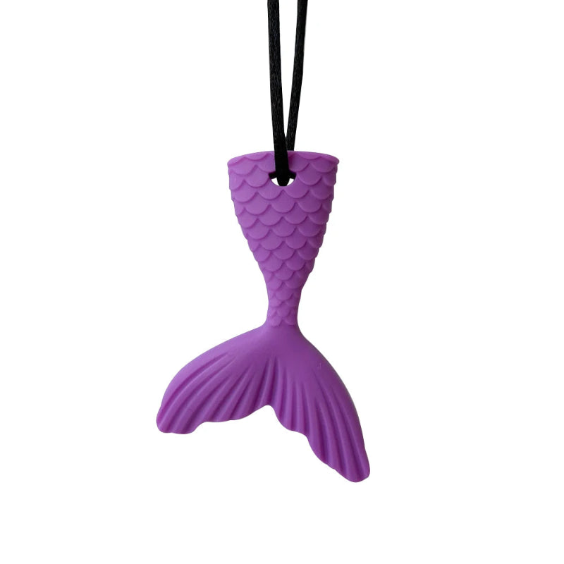1pcs Silicone Teether Kids Chew Necklace Sensory Chewy Pendant Oral Motor Toys Therapy Tools for Autism ADHD chidren's goods Atypical Journey Store