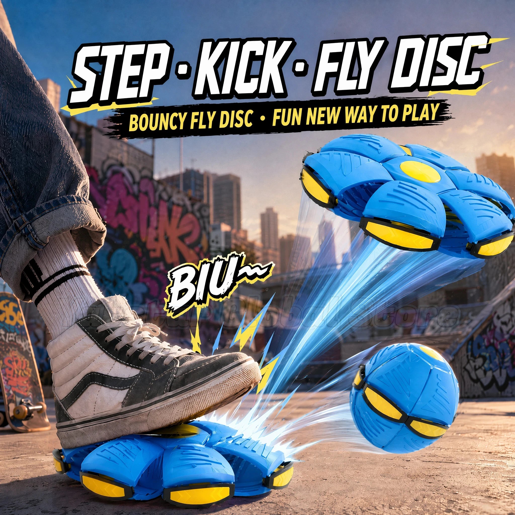 2026 Deformable Flying Saucer Disc Magic Vent Ball Foot Pressure Relief Stress Decompression Toy for Adults Teens Outdoor Indoor Atypical Journey Store