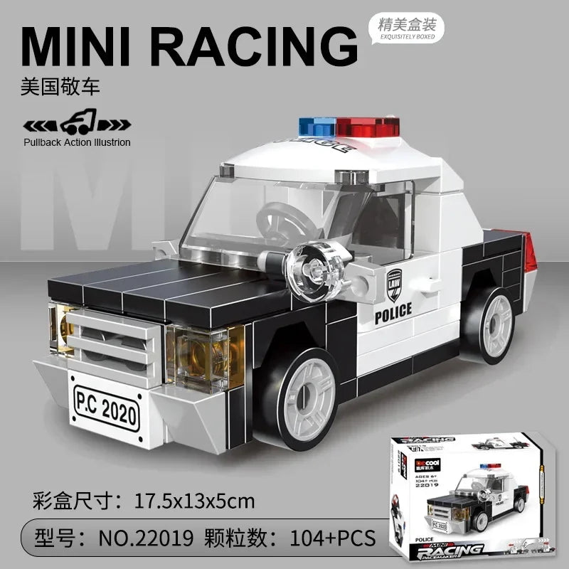 Racing Car Bus Engineering Vehicle Ambulance Pull Back Model Building Blocks Brick Toys Children Boys Compatible With Lego Atypical Journey Store